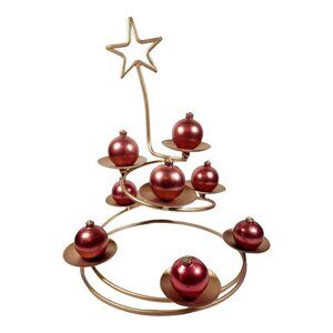 PartyLite Metal Star Holiday Ball Ornament Candles Holder tabletop Centerpiece